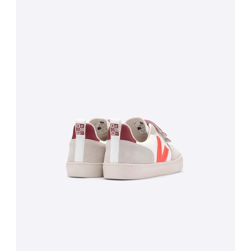 Kids' Veja V-10 X BONTON Sneakers White/Orange | ZA 842EBC